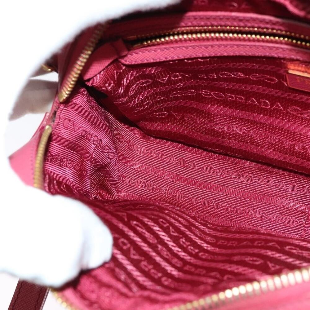 Prada Leather Shoulder Bag Saffiano Pink - Picture 10 of 15